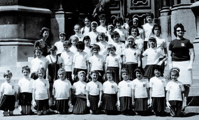 "L'Equipe", section féminine du club de gymnastique, dans les années 1970