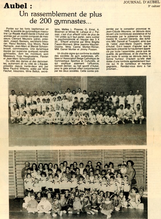 Un rassemblement de plus de 200 gymnastes