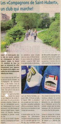 Les compagnons de Saint-Hubert, club de marche aubelois