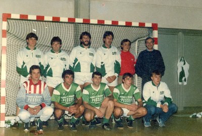 Equipe de minifoot avec Claudy Meeckers
