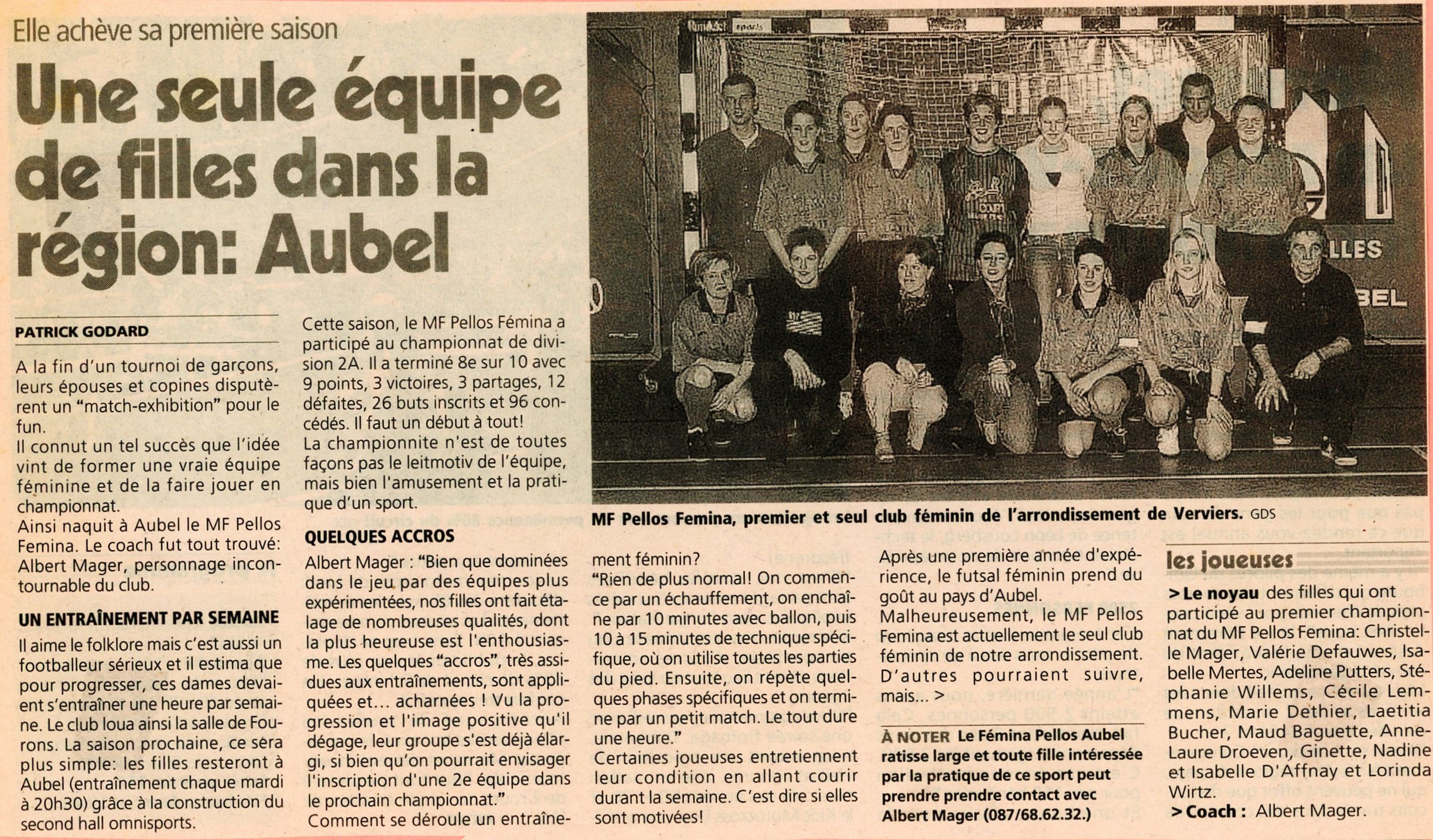 Minifoot Equipe filles Article de presse 2000 - Albert Mager001.jpg