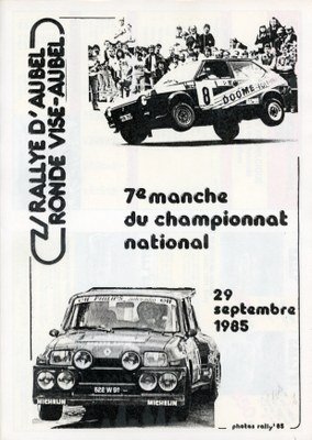 Le rallye d'Aubel en 1985