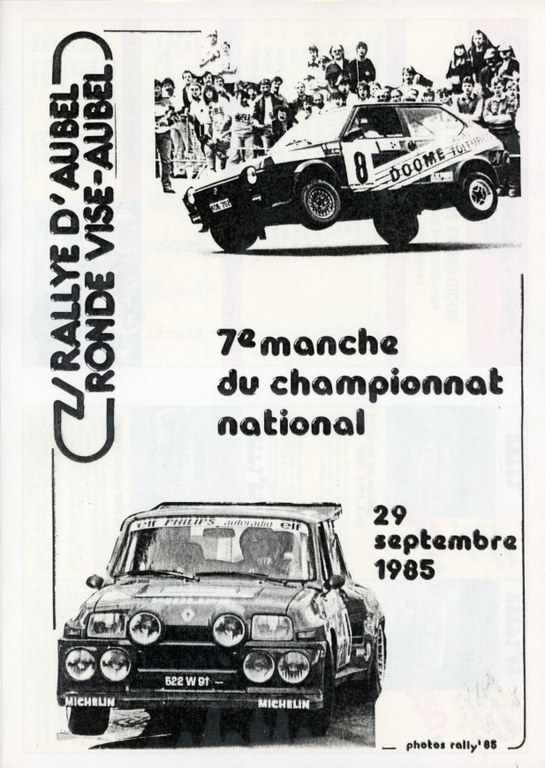 Le rallye d'Aubel en 1985
