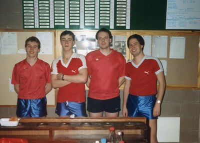 Tennis de table - Equipe championne en 1988