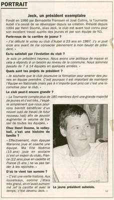 Henri Doome, président du club de volley d'Aubel
