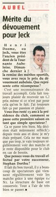 Mérite du dévouement pour le président du volley