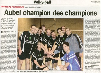 Volley-ball : Aubel champion des champions
