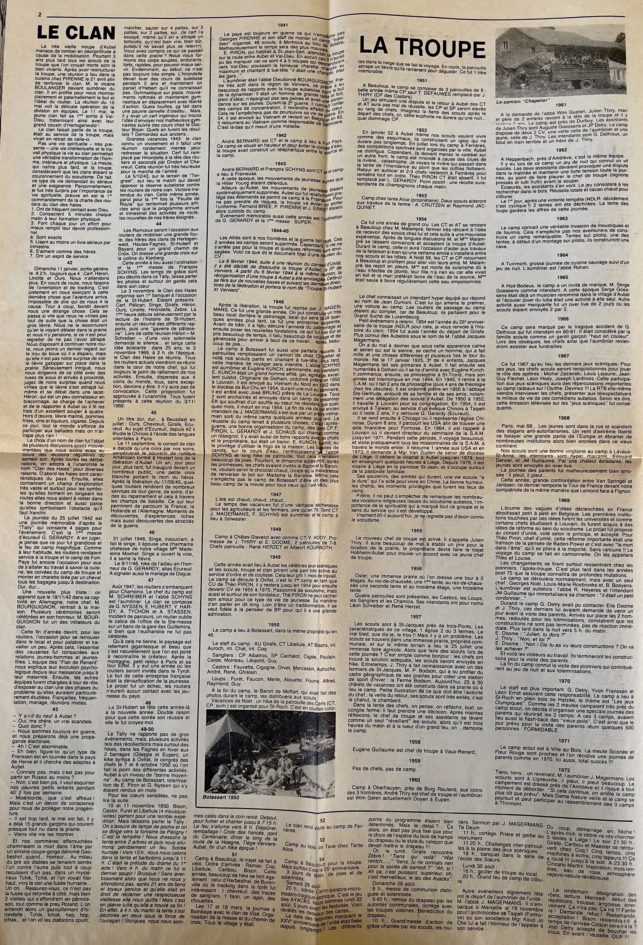 Histoire racontée de l'Unité Scoute