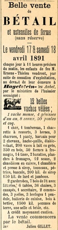 Vie quotidienne Journal d'Aubel 1891 - Haccour Christian001.jpg