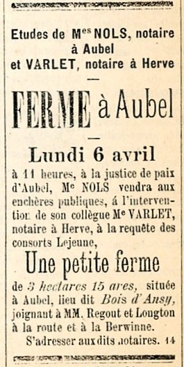 Vie quotidienne Journal d'Aubel 1891 - Haccour Christian005.jpg