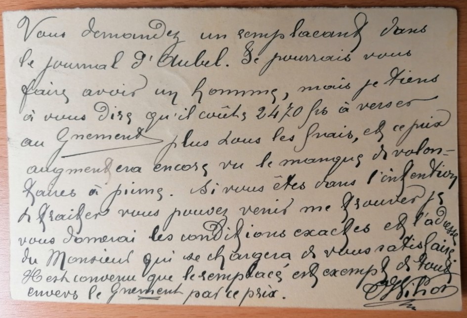Vie quotidienne Service militaire Tirage de Priorité Carte postale2 1908 - Christian Haccour.jpg