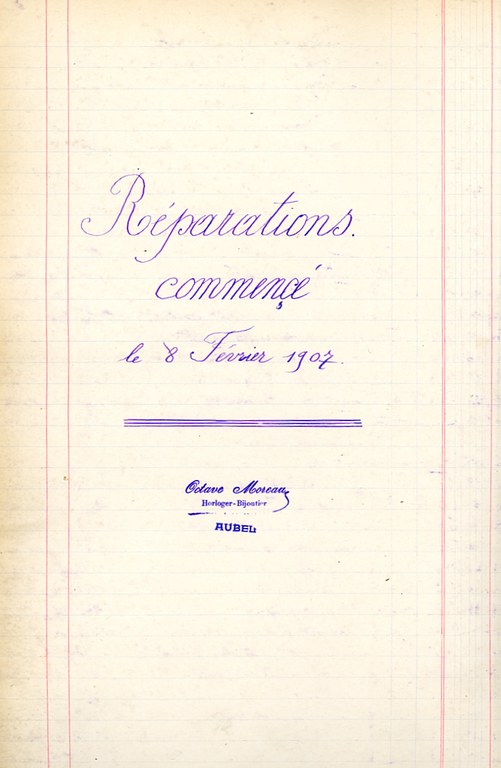 Vie quotidienne Livre de comptes bijouterie Moreau 1907 - Christian Haccour004.bmp