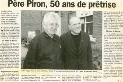50 ans de prêtrise pour le Père Georges Piron
