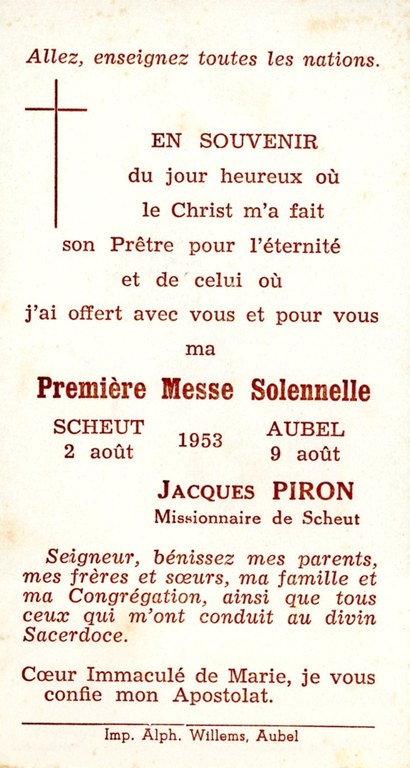 Première messe Piron Jacques 1953 - Lecloux-Baltus Marie-Josée 002.jpg