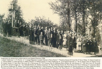Saint-Jean-Sart : inauguration du calvaire de la mission en 1938