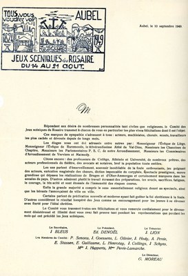 Jeux scéniques du rosaire en 1949.