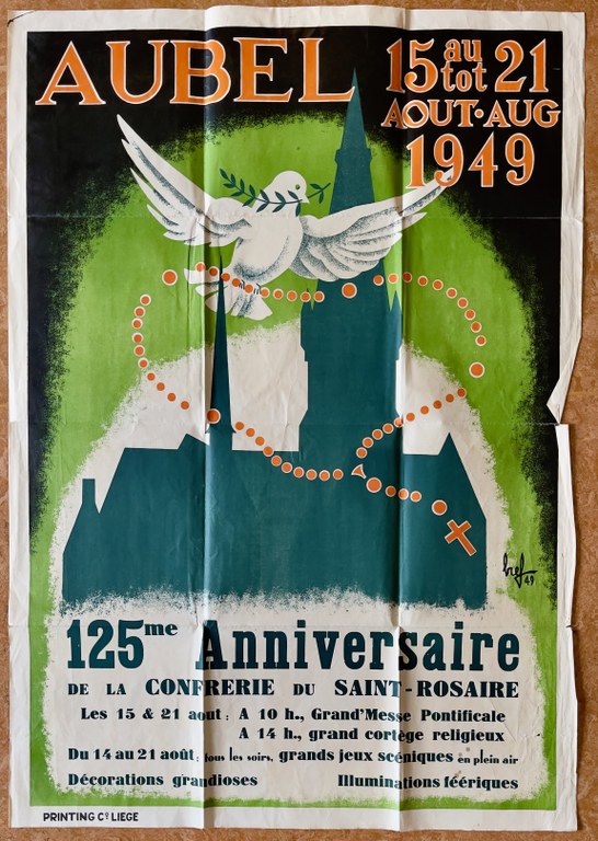 Aubel 1949. VIDÉO 125ème anniversaire de la Confrérie du Rosaire